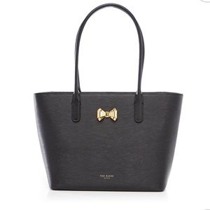 New Ted Baker Taleen Black Leather Shopper Tote Bag